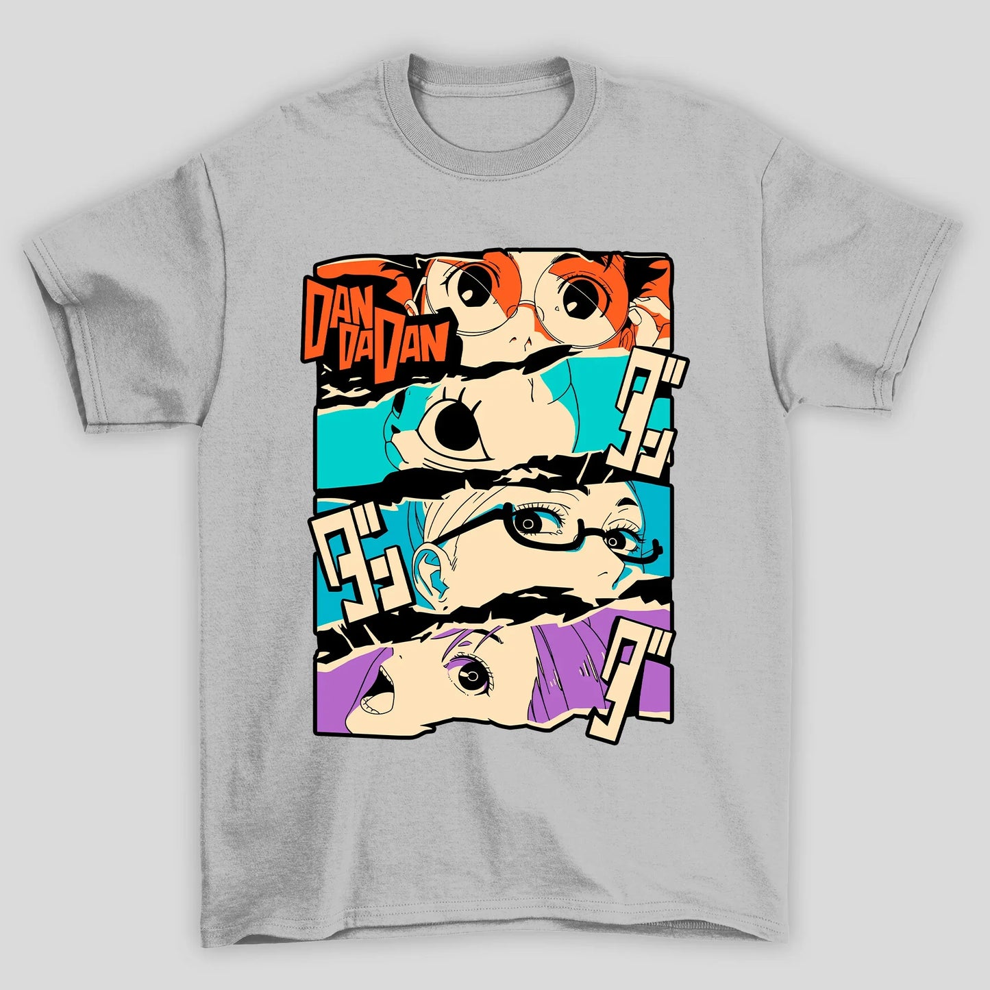 Camiseta Básica Unissex Dandadan Personagens Kanji HQ