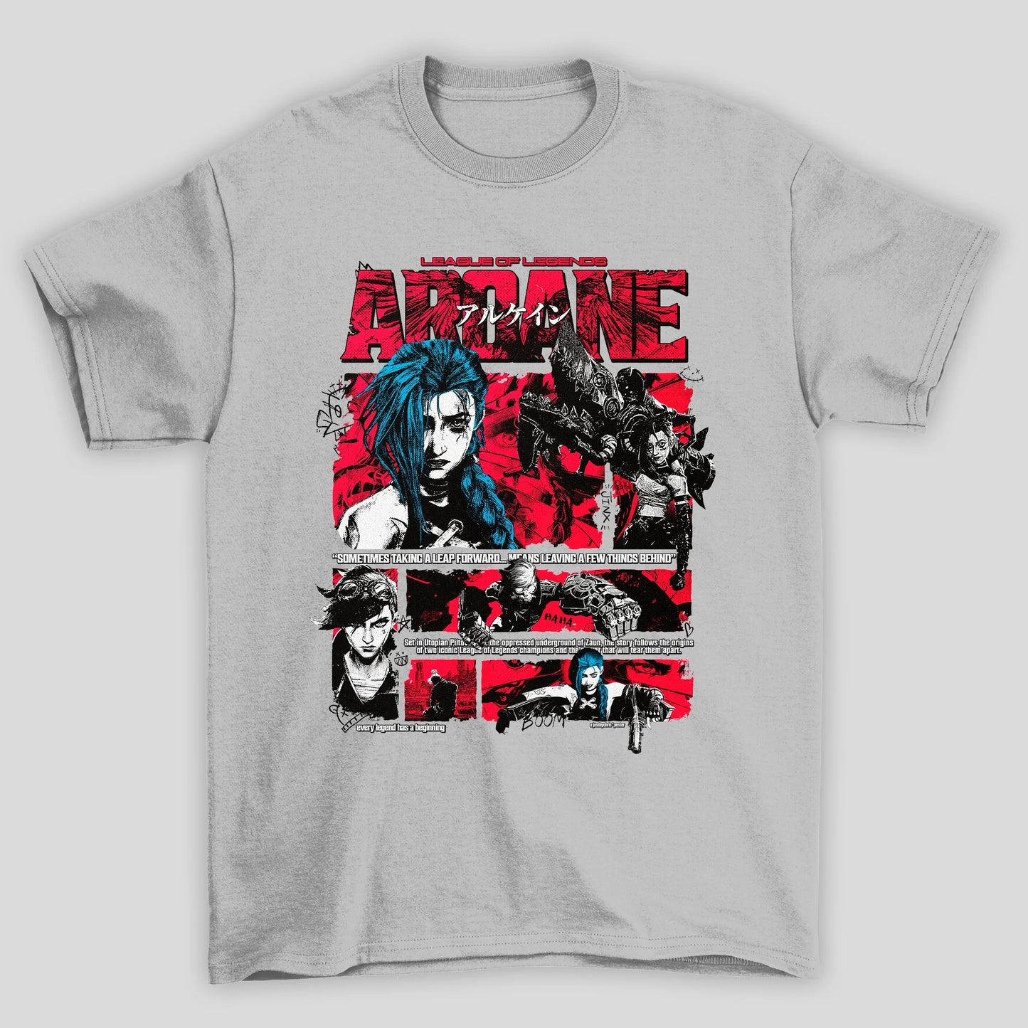 Camiseta Básica Unissex Arcane Jinx VI LOL