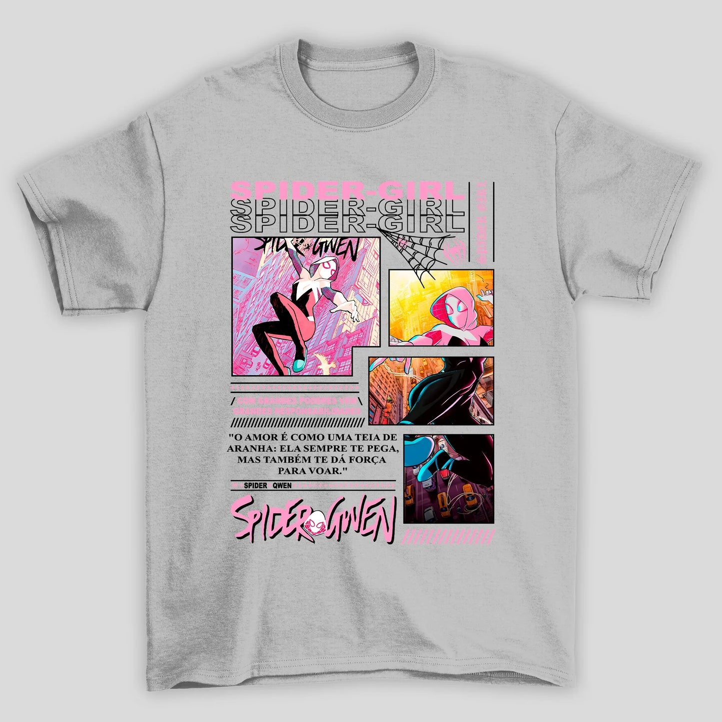 Camiseta Básica Unissex Spider Girl