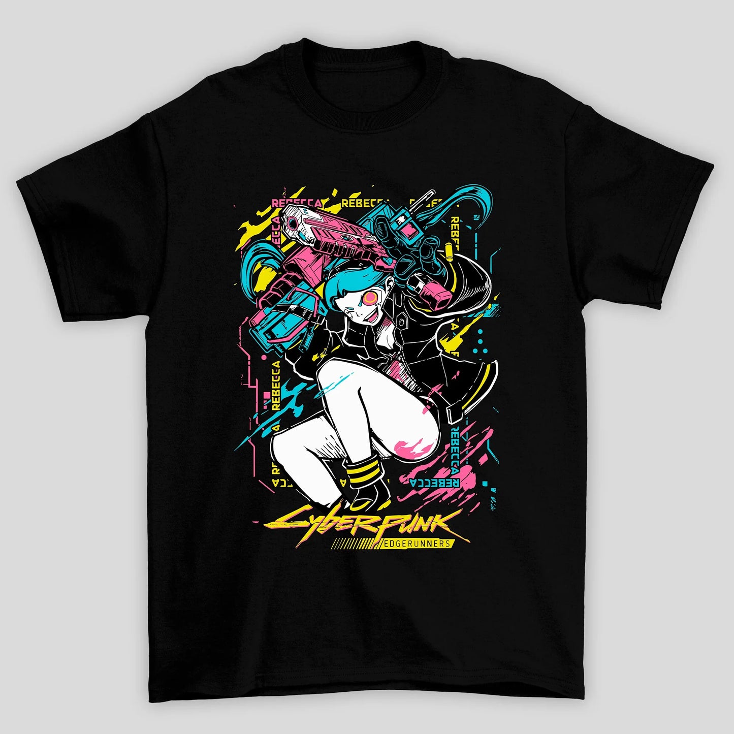 Camiseta Básica Unissex Cyberpunk Rebecca