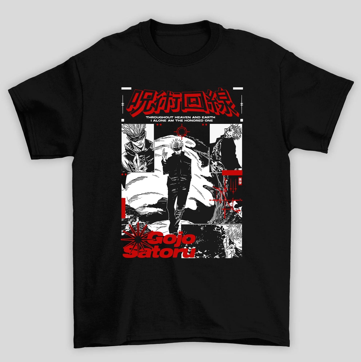 Camiseta Básico Unissex Jujutsu Kaisen Satoro Gojo