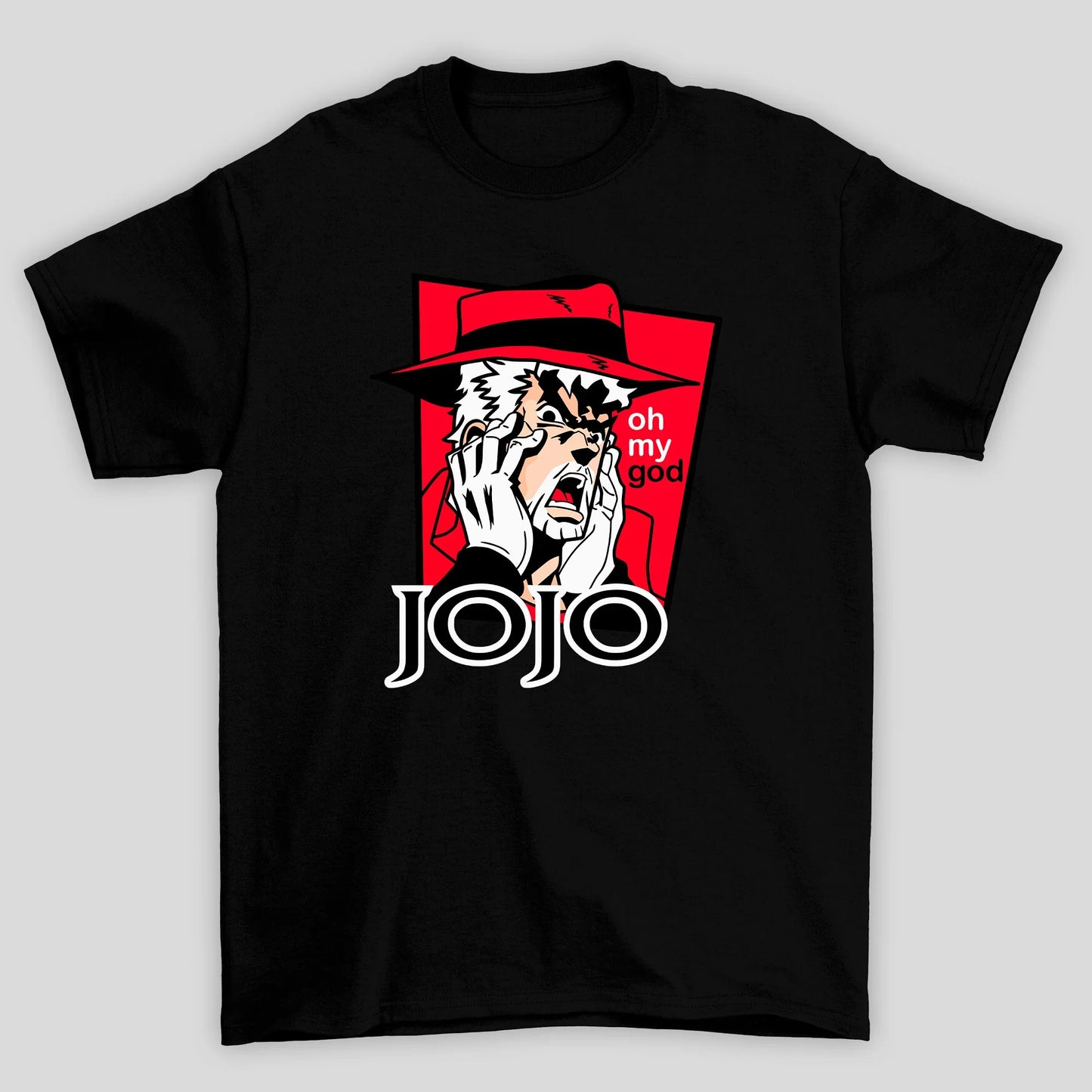 Camiseta Básica Unissex Jojo's Bizarre Anime Oh My God