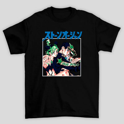 Camiseta Básica Unissex Anime JoJo's Bizarre Adventure Jolyne Jotaro Kujo