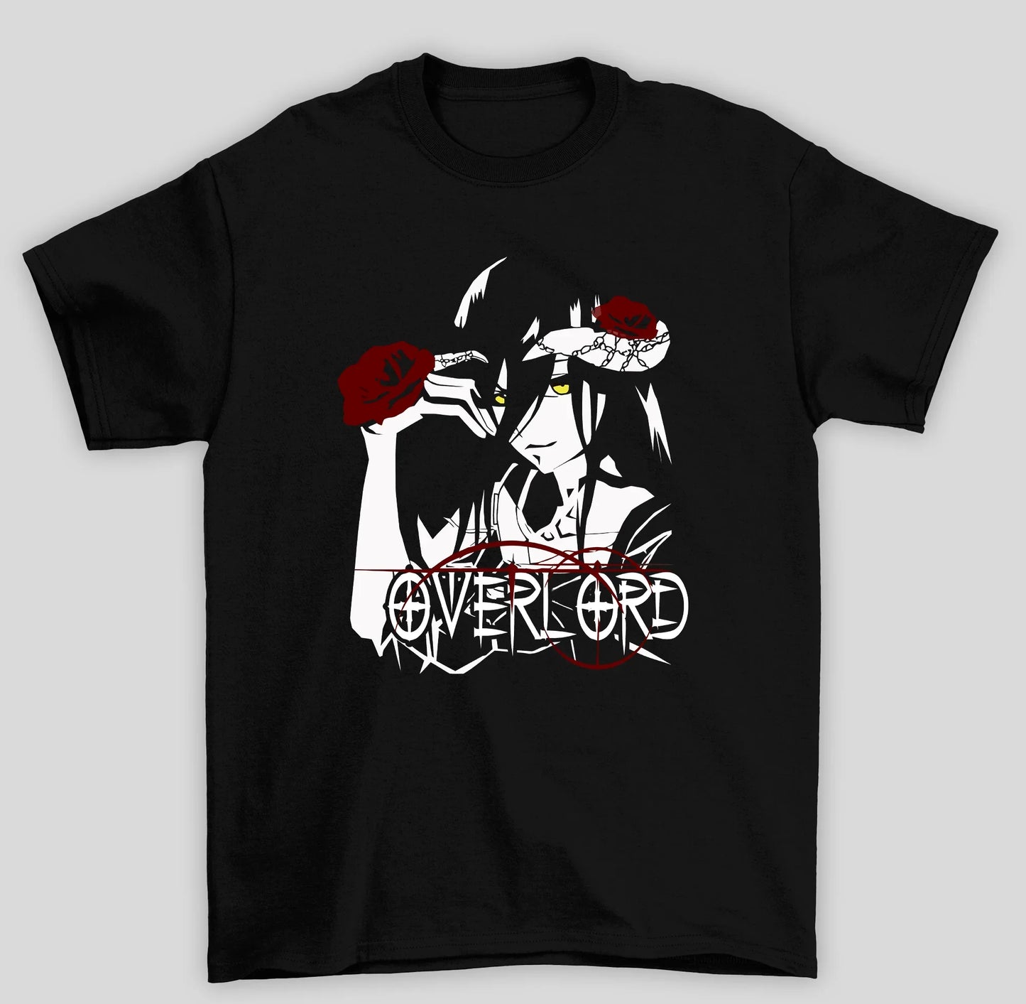 Camiseta Básica Unissex Overlord Albedo Anime- preto