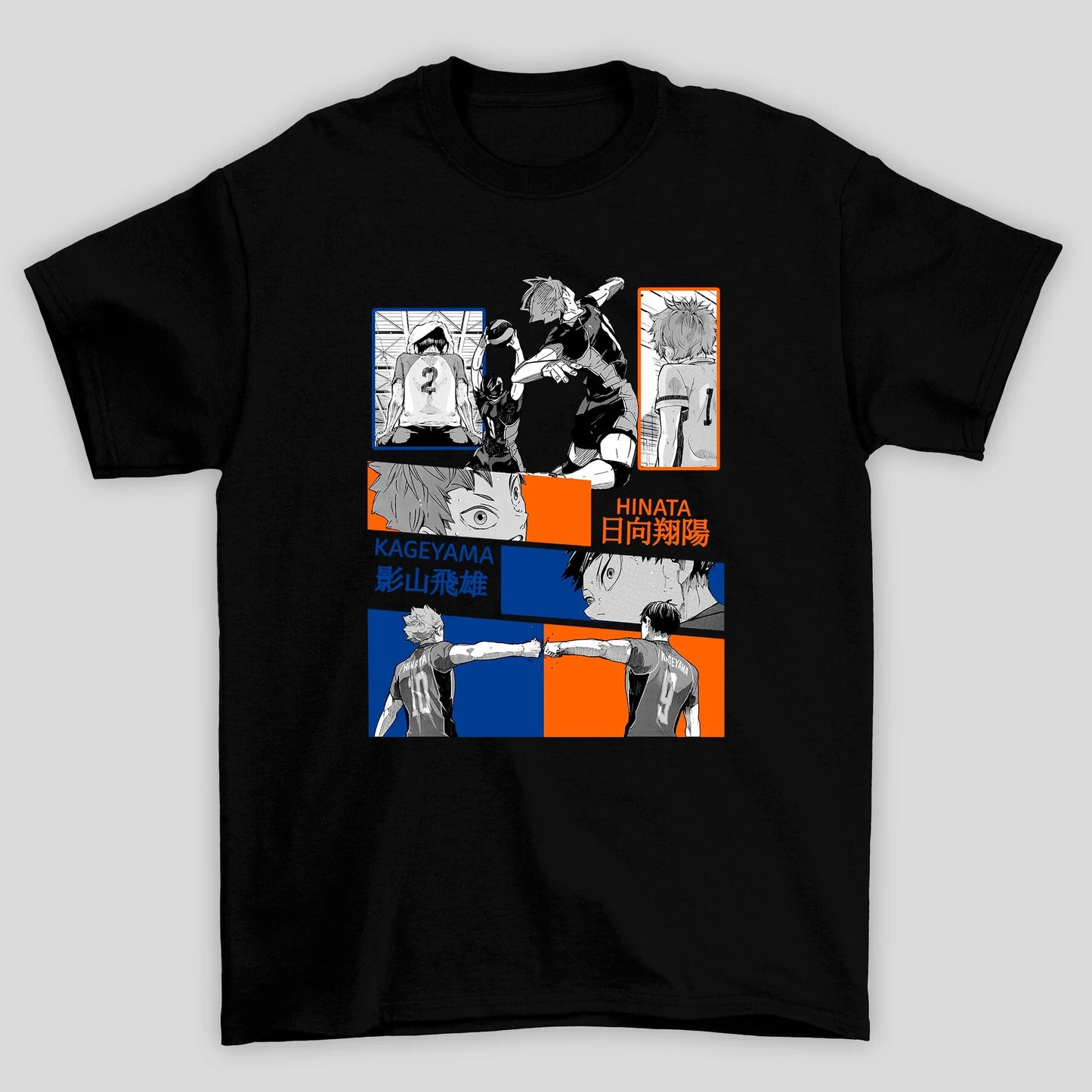 Camiseta Básica Unissex Anime Haikyuu Friends Hinata Kageyama VolleyBall