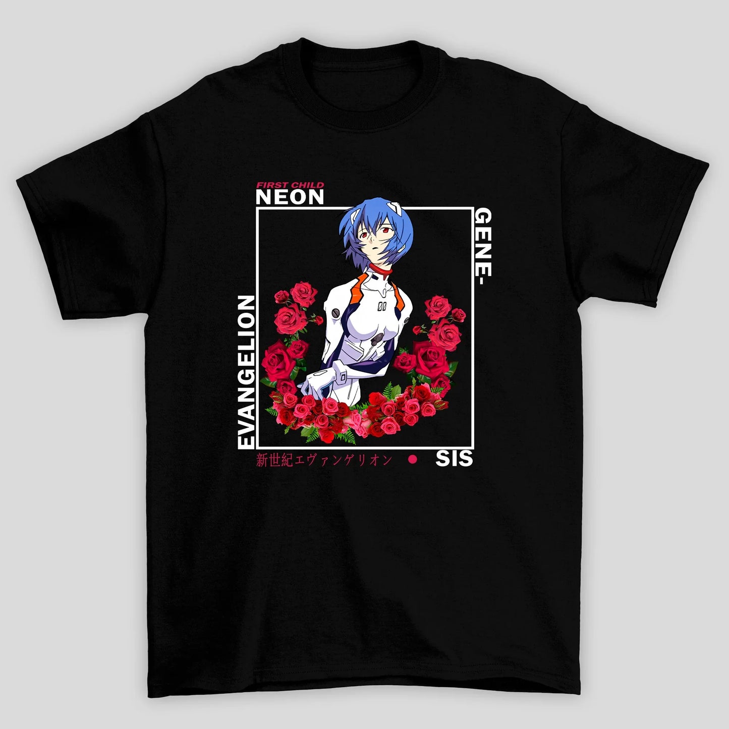 Camiseta Básica Unissex Neon Genesis Evangelion Rei Ayanami