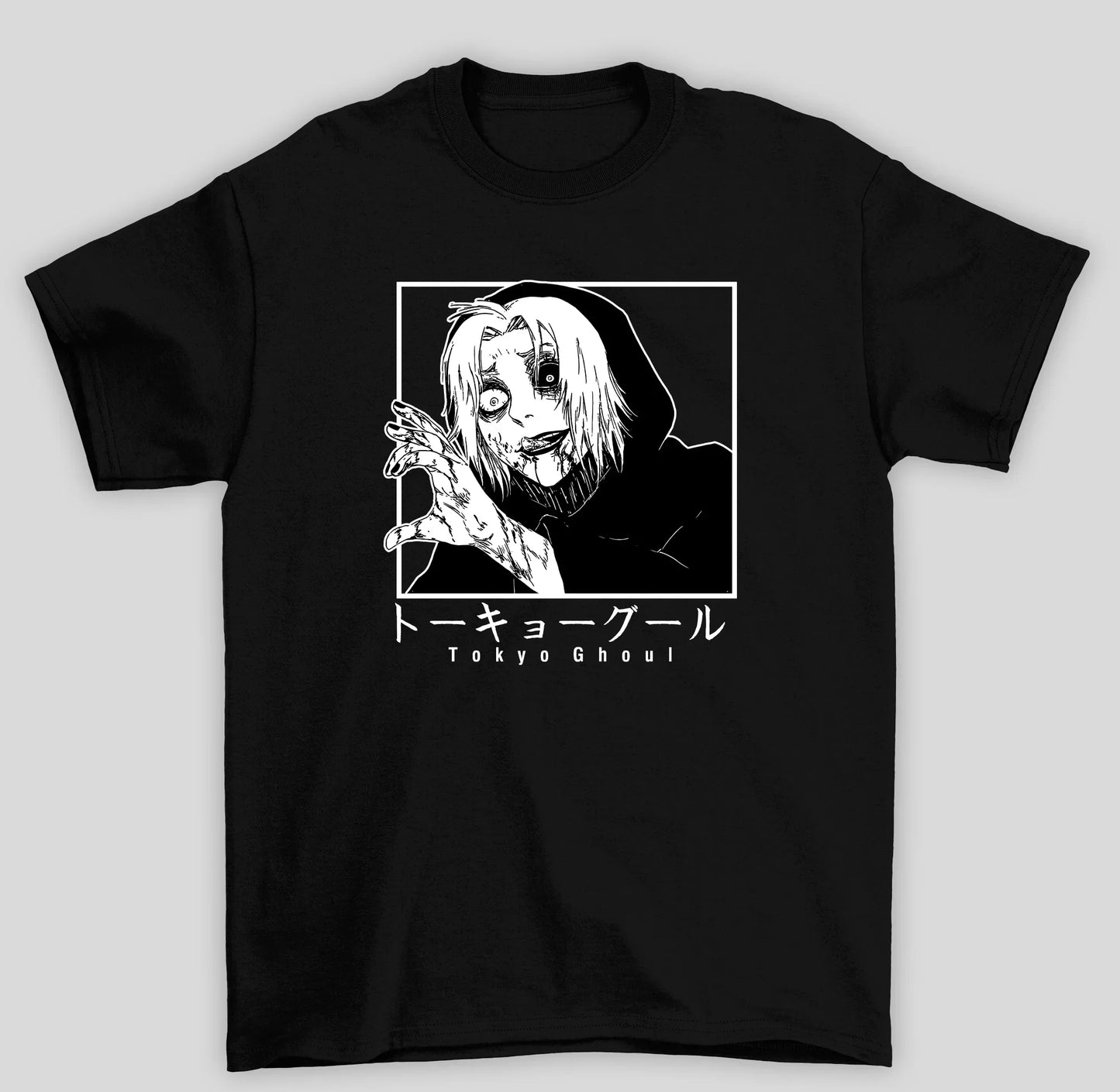 Camiseta Básica Unissex Tokyo Ghoul Anime Seidou Takizawa- PRETO
