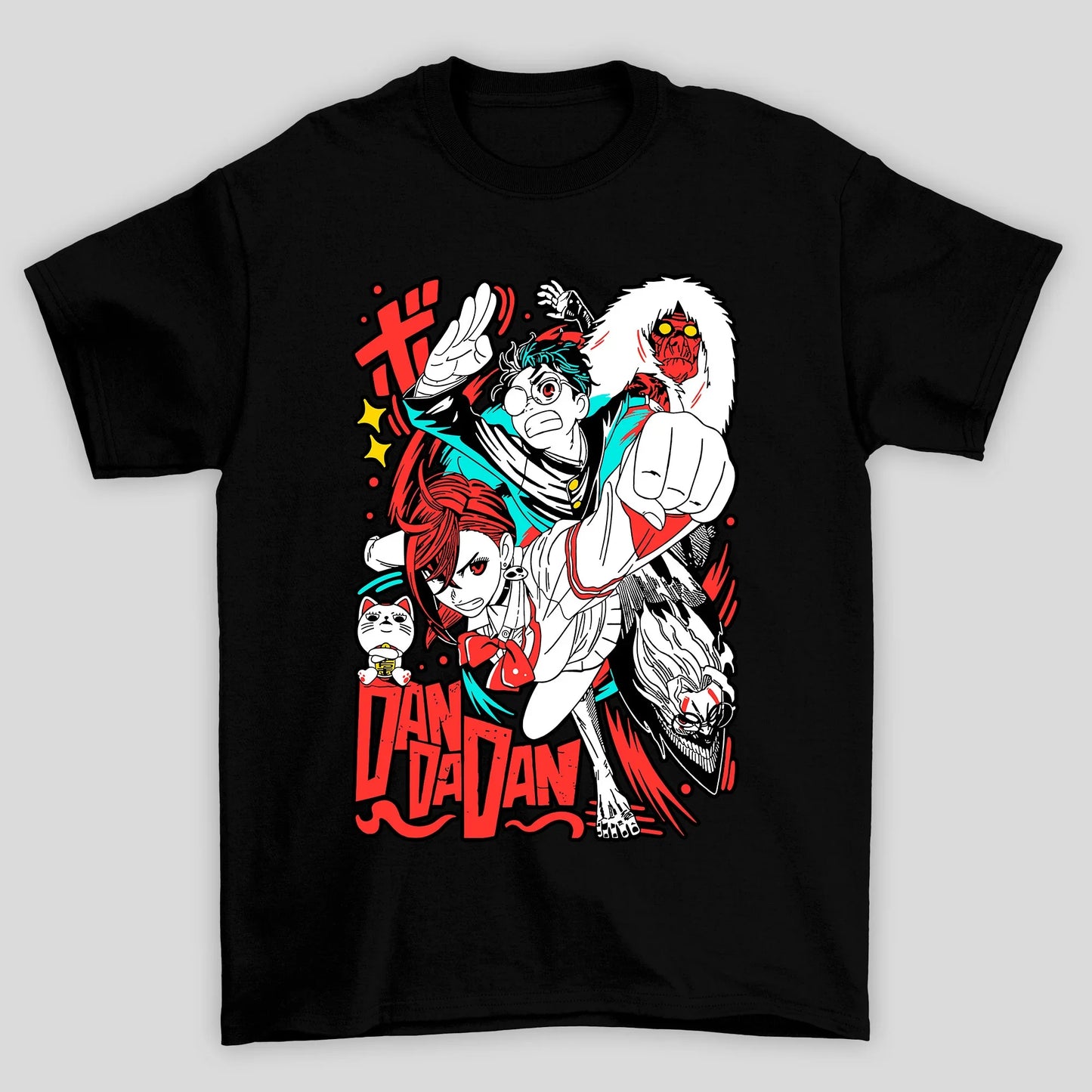 Camiseta Básica Unissex Dandadan Personagens Anime