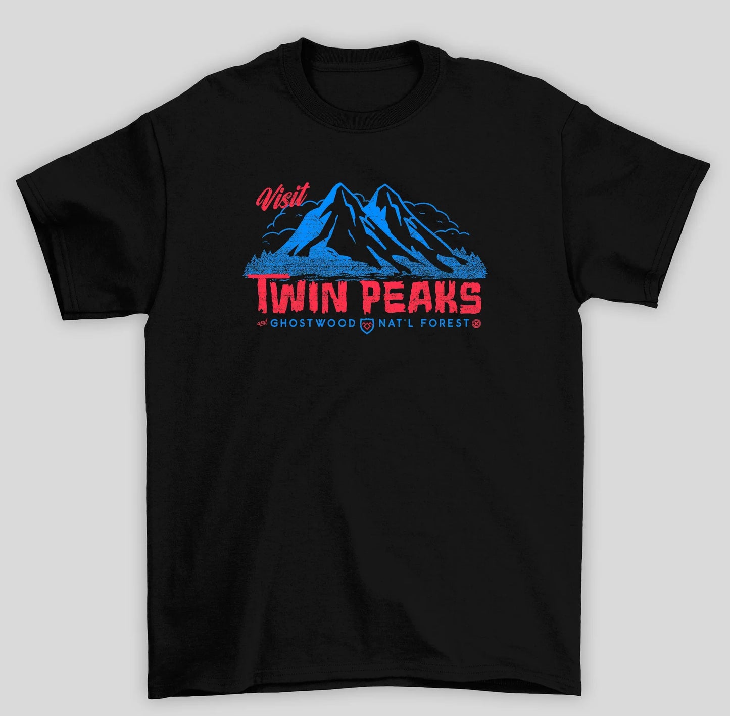 Camiseta Básica Unissex Visit Twin Peaks - preto