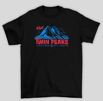 Camiseta Básica Unissex Visit Twin Peaks - preto
