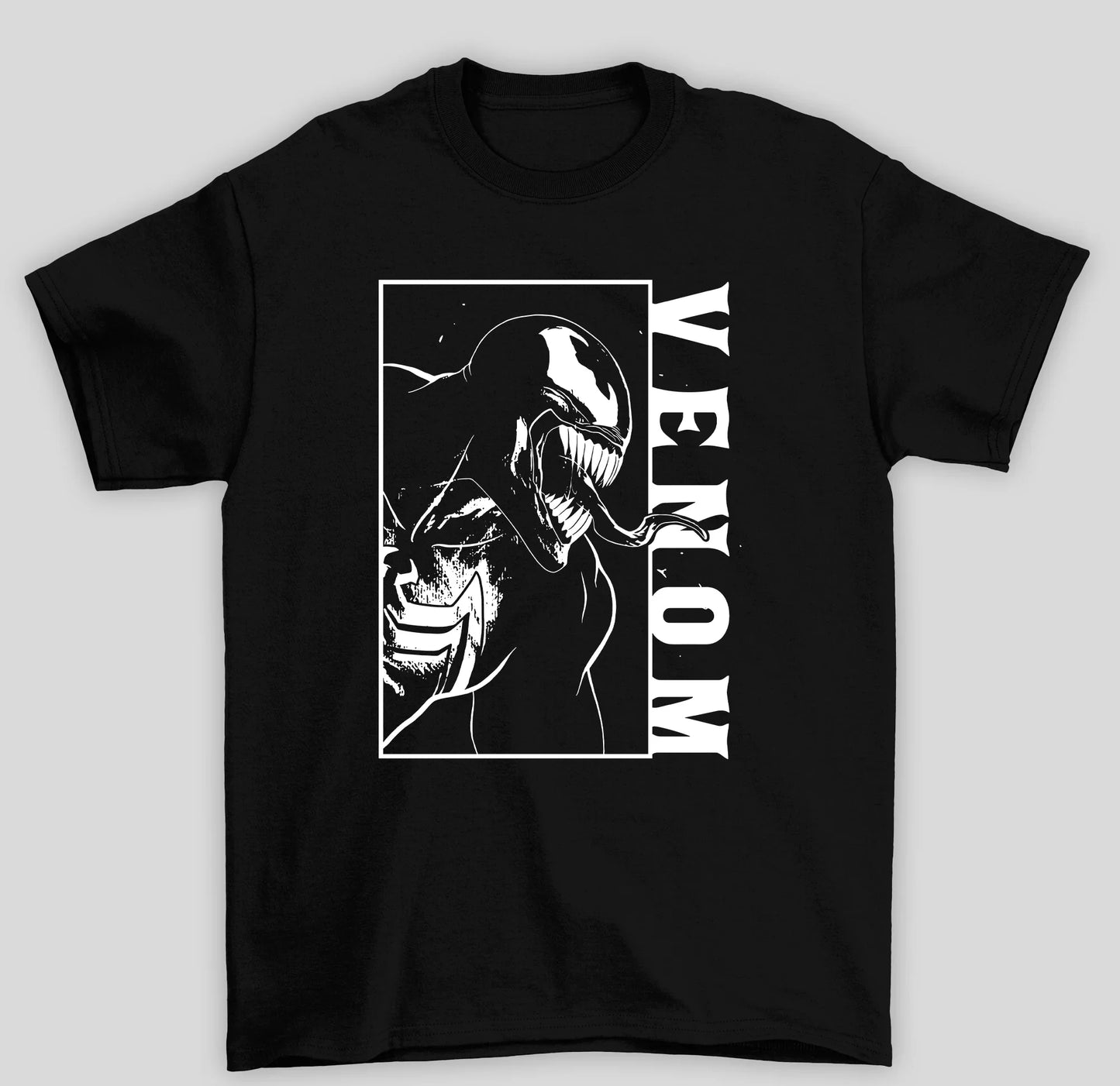 Camiseta Básica Unissex Venom HQ Retangulo- preto