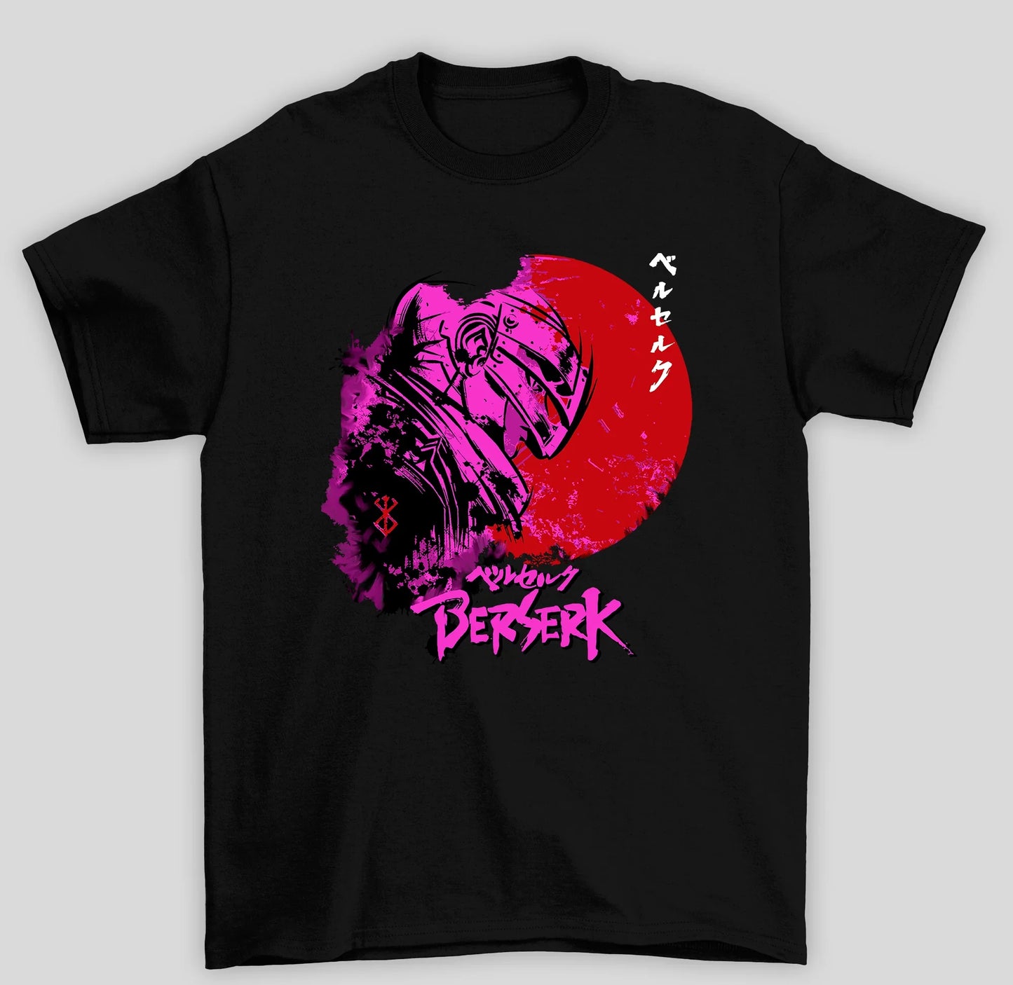 Camiseta Básica Unissex Berserk Anime Mangá- preto