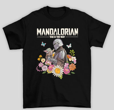 Camiseta Básica Unissex The Mandalorian His The Way Flores