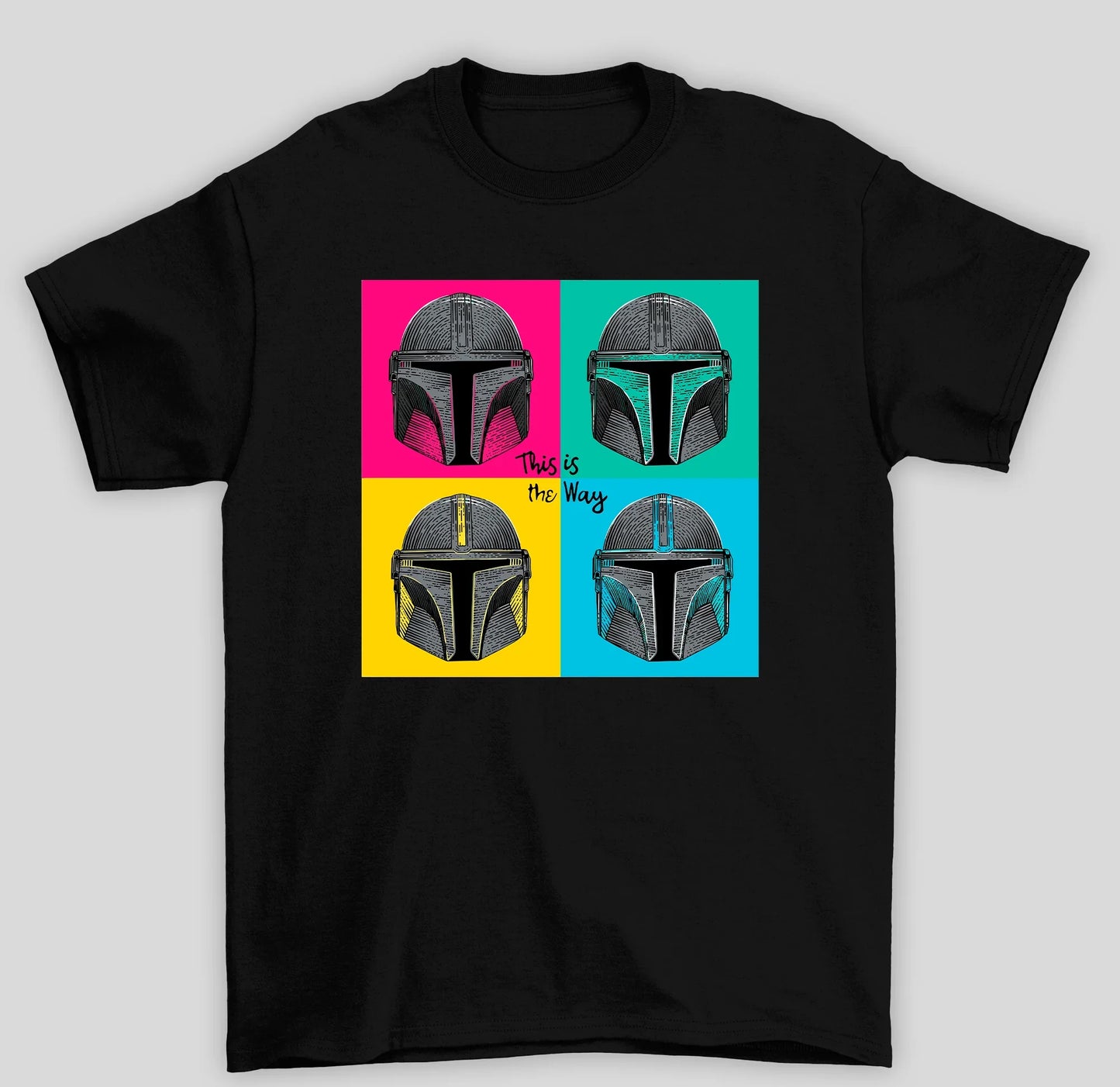 Camiseta Básica Unissex The Mandalorian Capacetes Pop