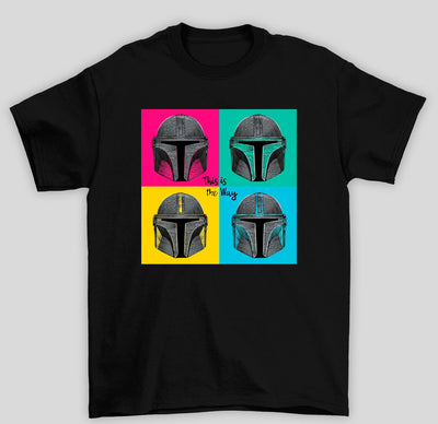 Camiseta Básica Unissex The Mandalorian Capacetes Pop
