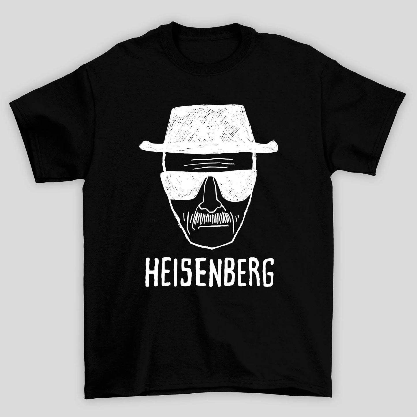 Camiseta Básica Unissex Breaking Bad Heisenberg Desenho Rosto