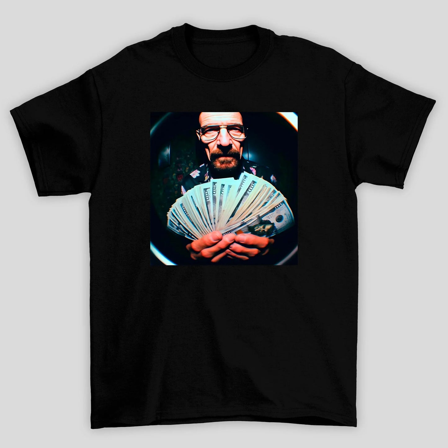 Camiseta Básica Unissex Breaking Bad Heisenberg Dinheiro