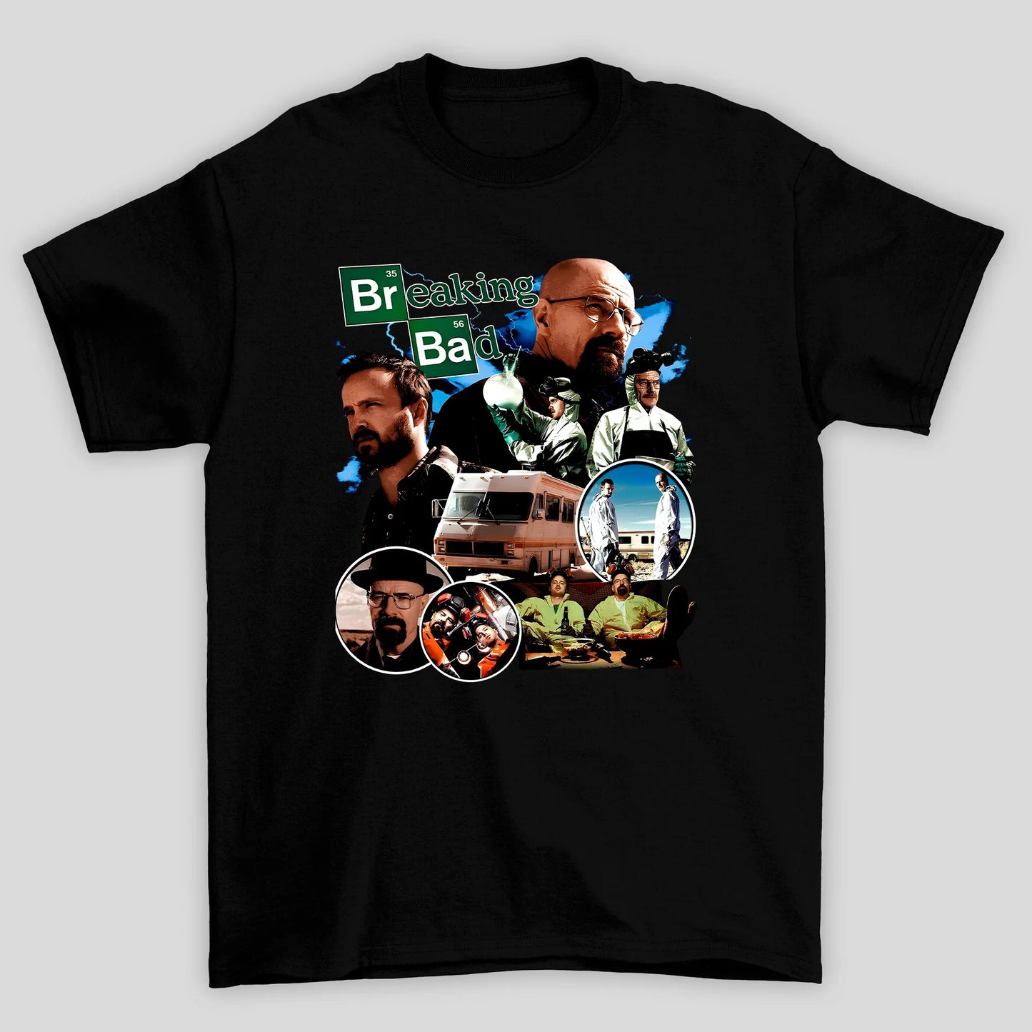 Camiseta Básica Unissex Breaking Bad Montagem Mr. White And Jesse