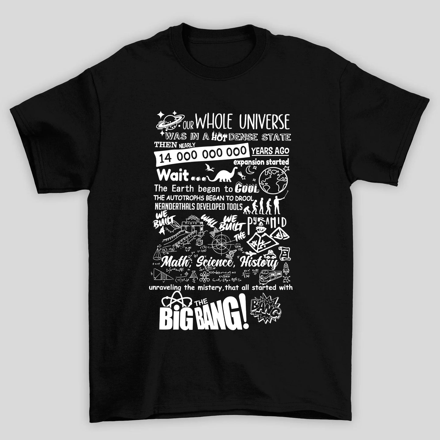 Camiseta Básica Unissex Whole Universe The Big Bang Theory