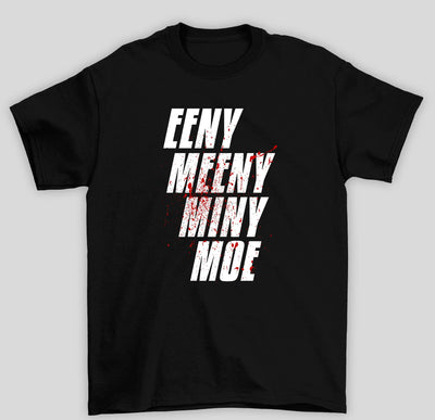 Camiseta Básica Unissex The Walking Dead Eeny Meeny Miny Moe