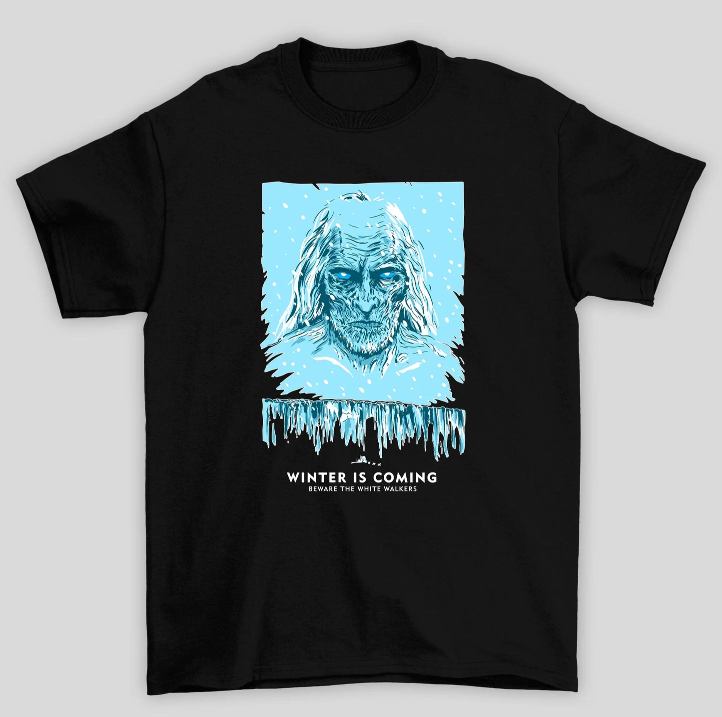 Camiseta Básica Unissex Winter Is Coming Homem Gelo Game Of Thrones