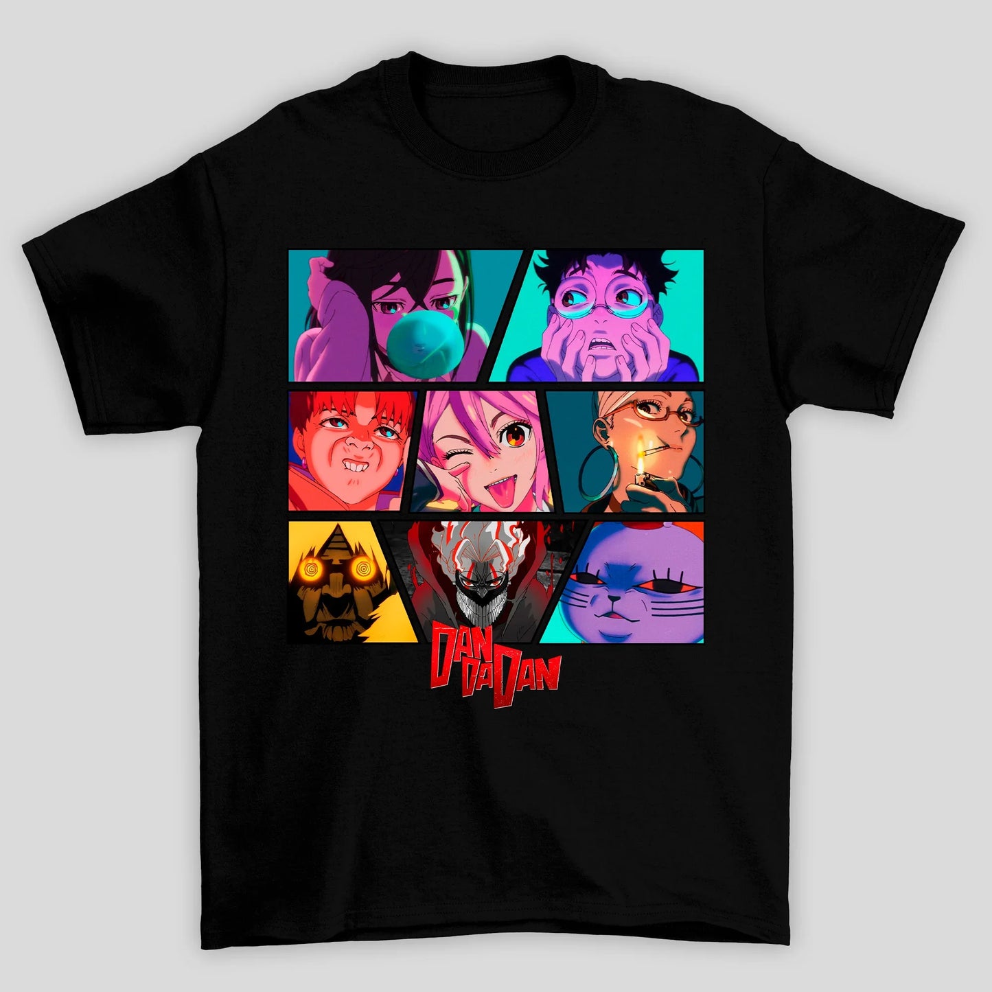 Camiseta Básica Unissex Dandadan Personagens Abertura