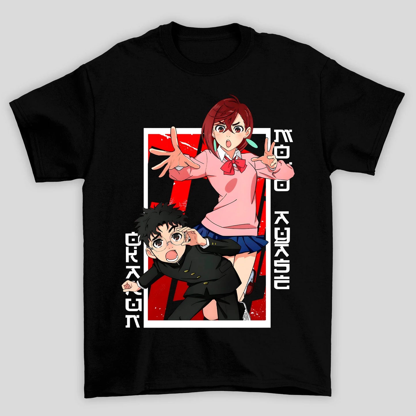 Camiseta Básica Unissex Dandadan Momo Ayase Okarun Kanji