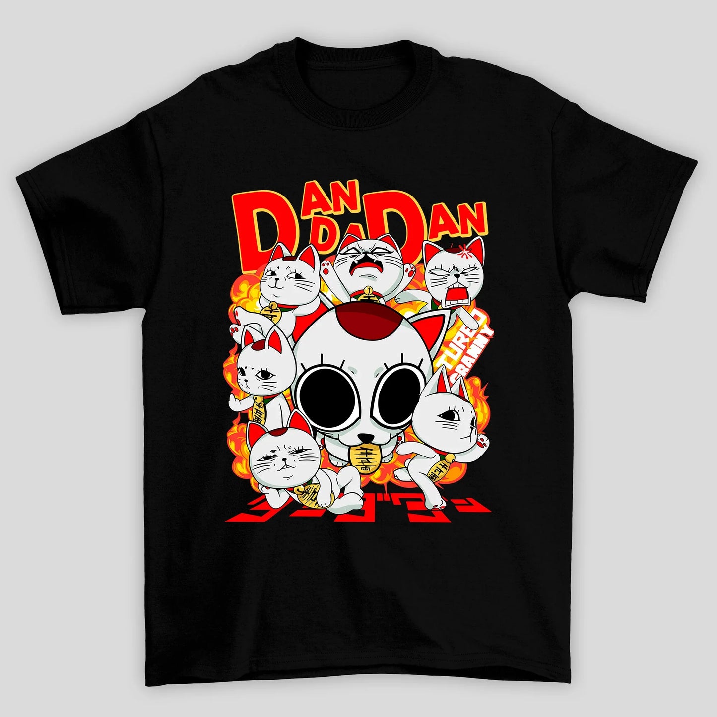 Camiseta Básica Unissex Dandadan Gatos Dançando