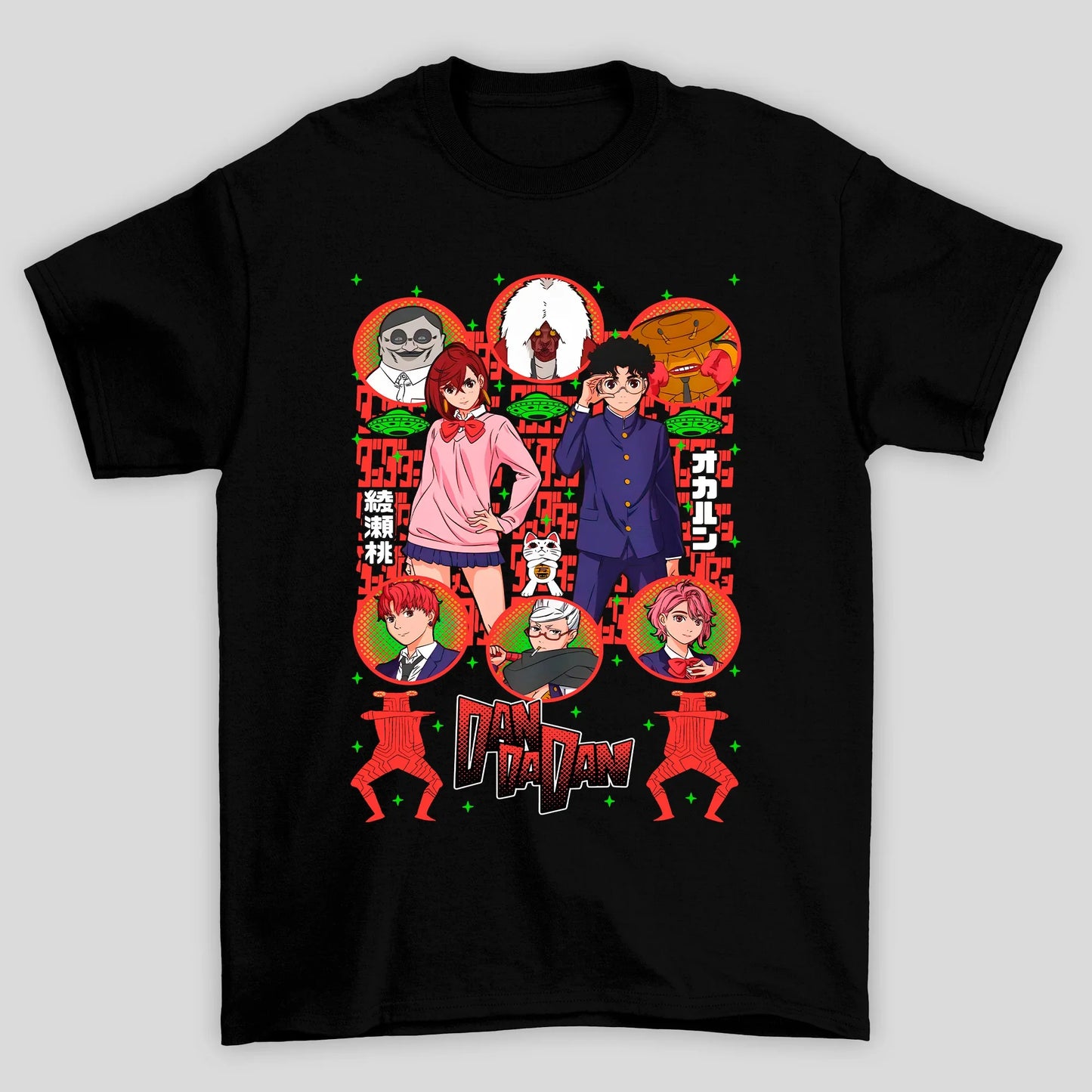 Camiseta Básica Unissex Dandadan Personagens