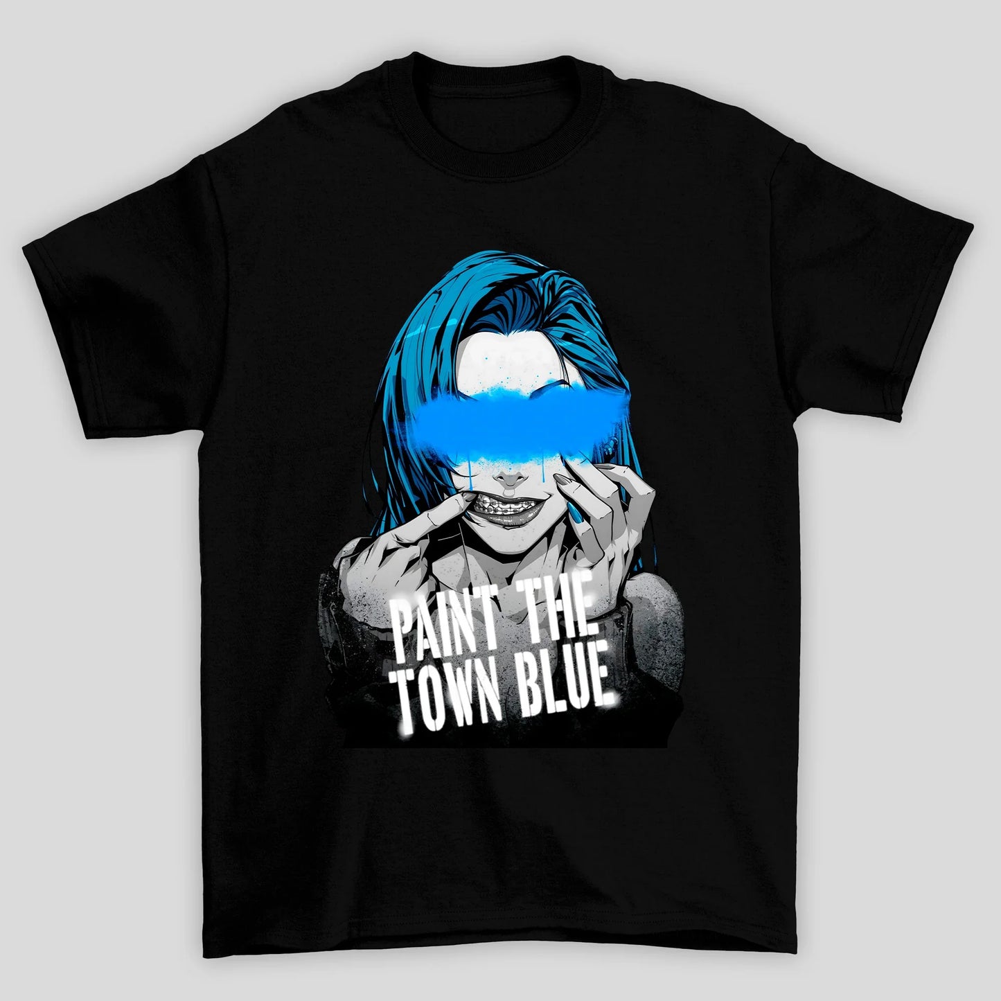 Camiseta Básica Unissex Arcane Jinx Tinta Rosto