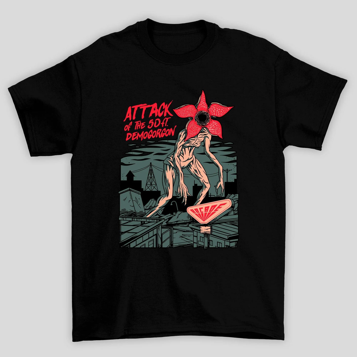 Camiseta Básica Unissex Attack Demogorgon Stranger Things