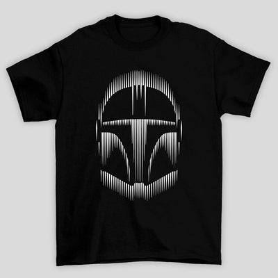 Camiseta Básica The Mandalorian Capacete Listras