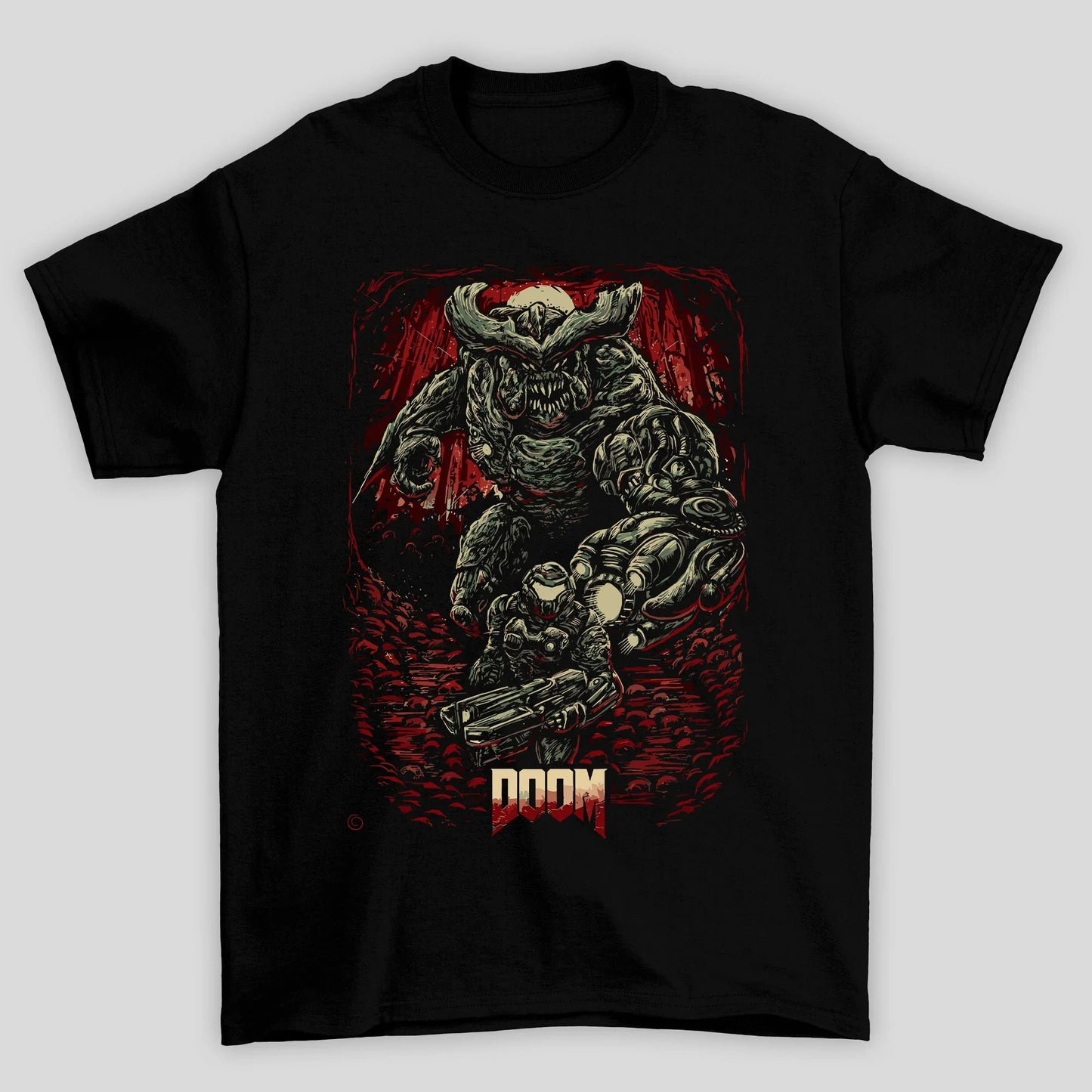 Camiseta Básica Unissex Doom Guy Demon