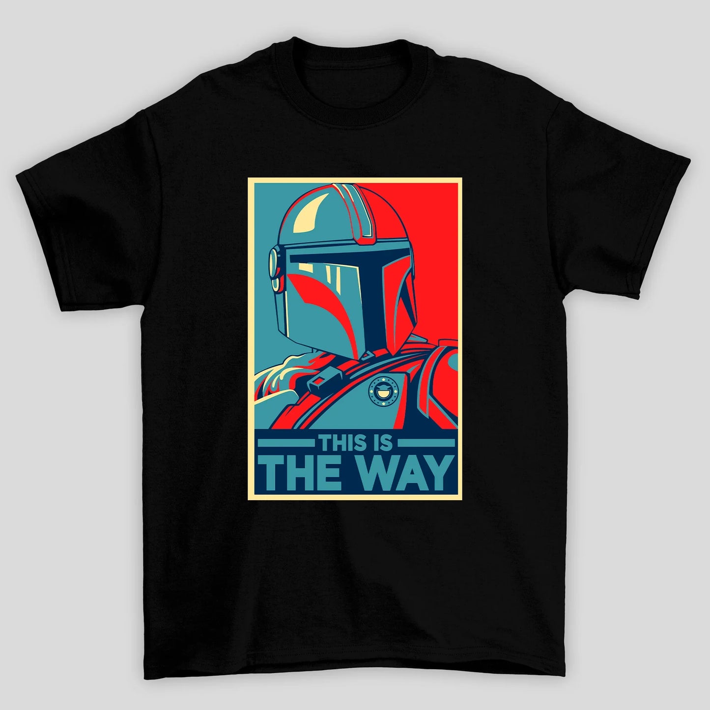 Camiseta Básica Unissex Poster Pop Art Mandalorian