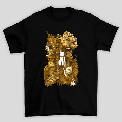 Camiseta Básica Unissex The Last Of Us Joel Ellie Pastel