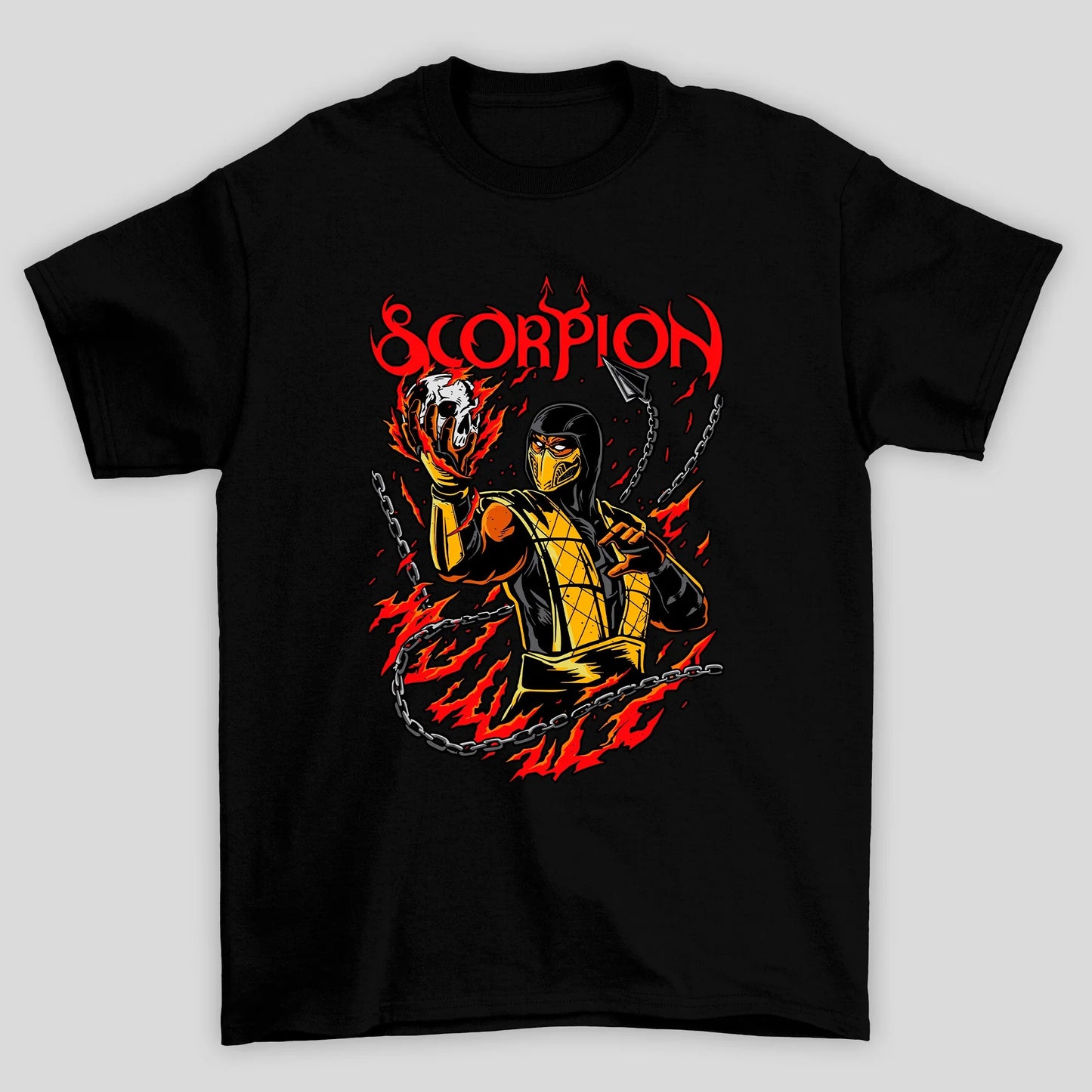 Camiseta Básica Unissex Mortal Kombat Ninja Scorpion