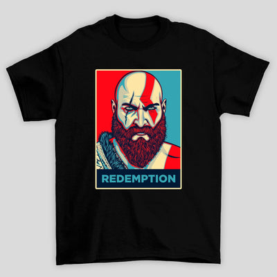 Camiseta Básica Unissex Kratos Rosto Art Pop God Of War