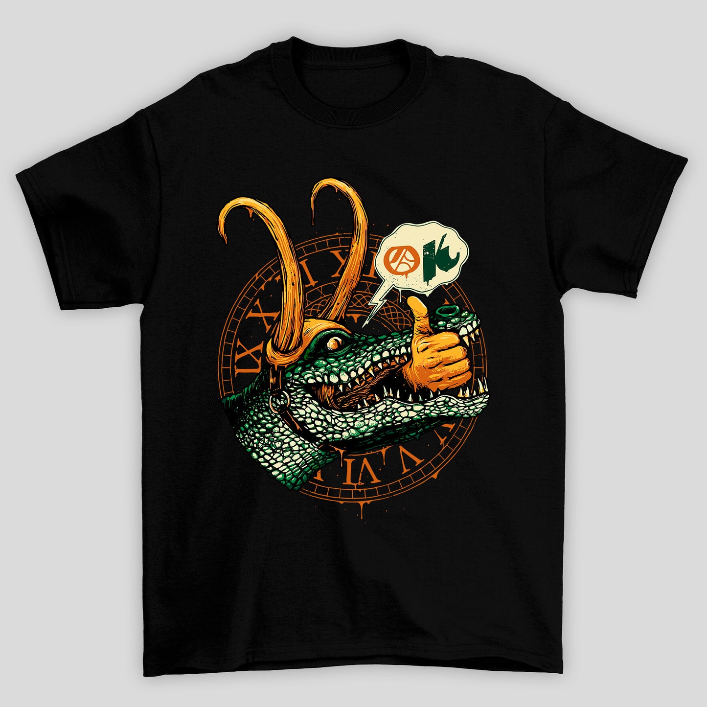 Camiseta Básica Unissex Ok Loki Crocodilo