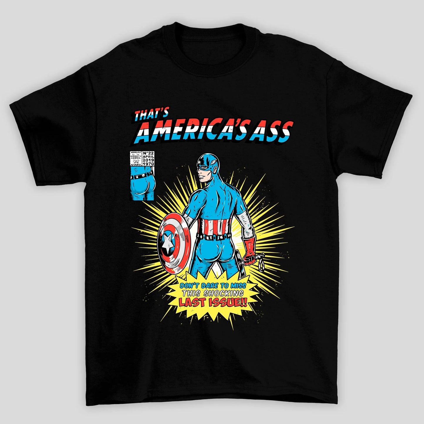 Camiseta Básica Unissex Americas Ass Capitao America