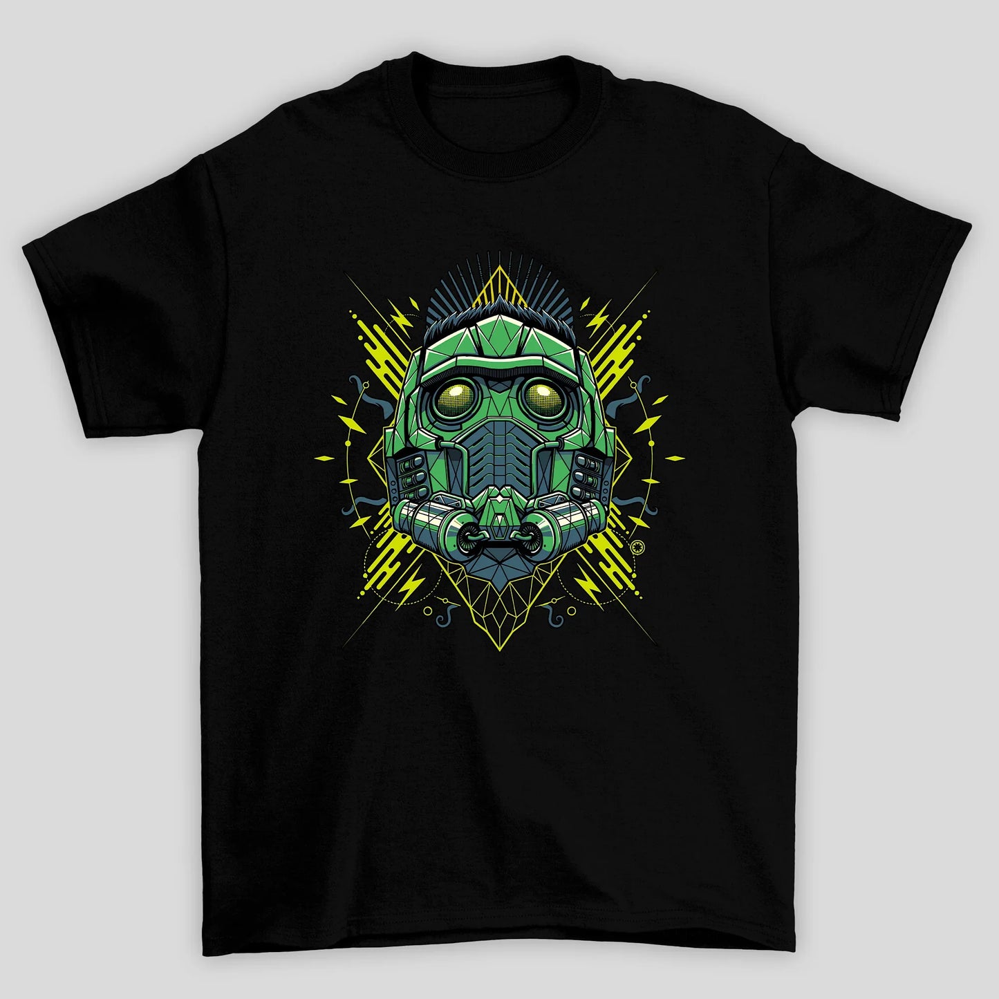 Camiseta Básica Unissex Capacete Sr Das Estrelas Guardioes Da Galaxia