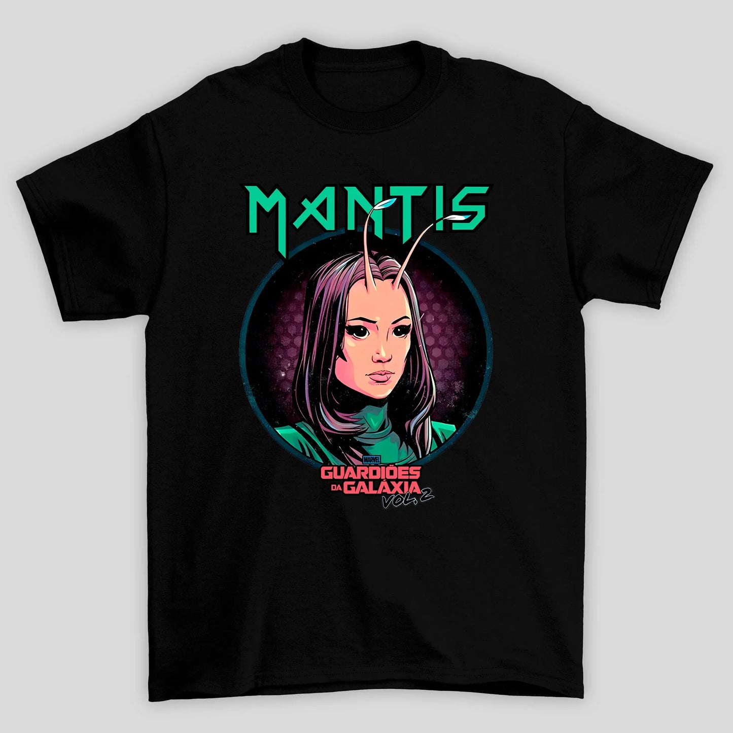 Camiseta Básica Unissex Mantis Rosto Guardioes Da Galaxia