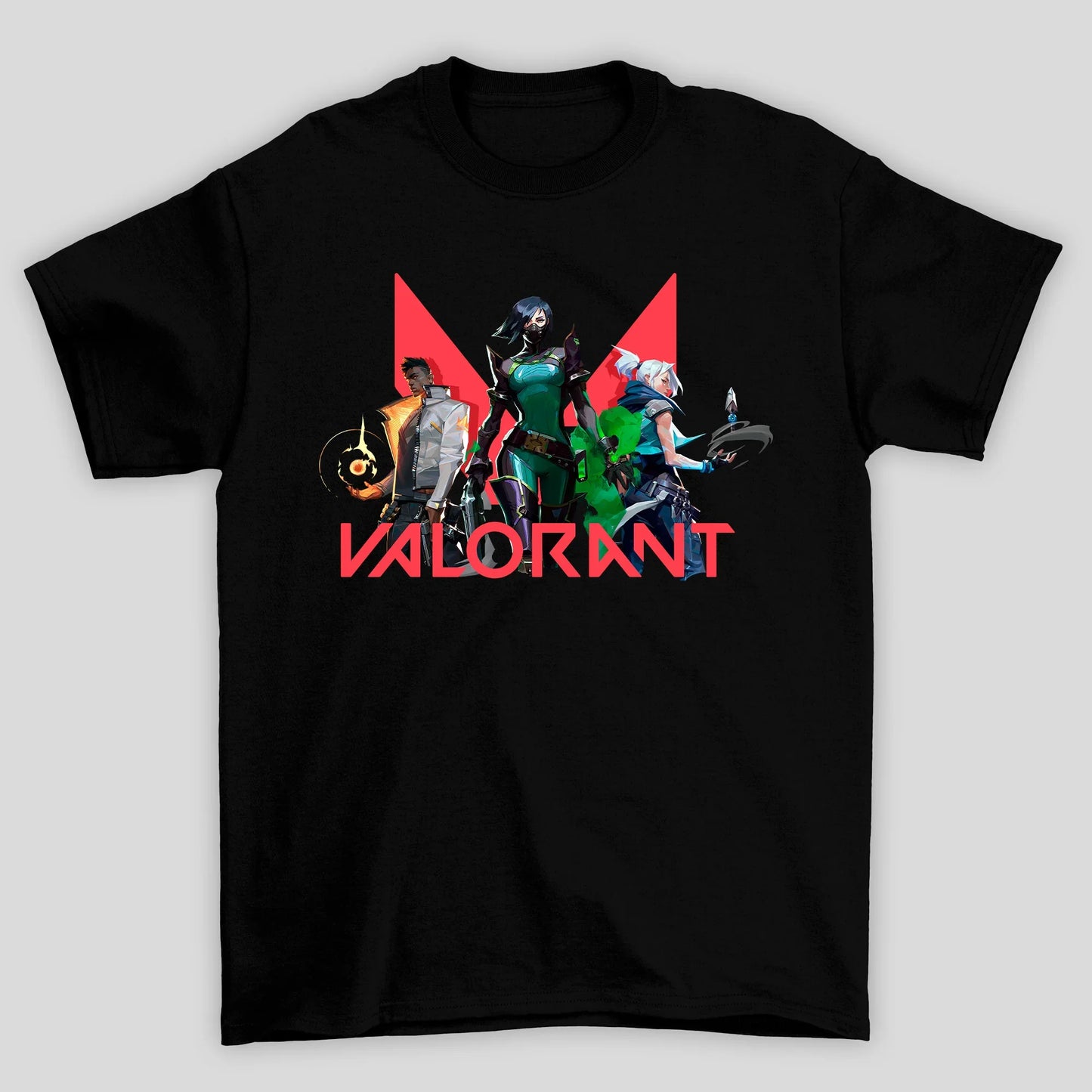 Camiseta Básica Unissex Logo Personagens Valorant