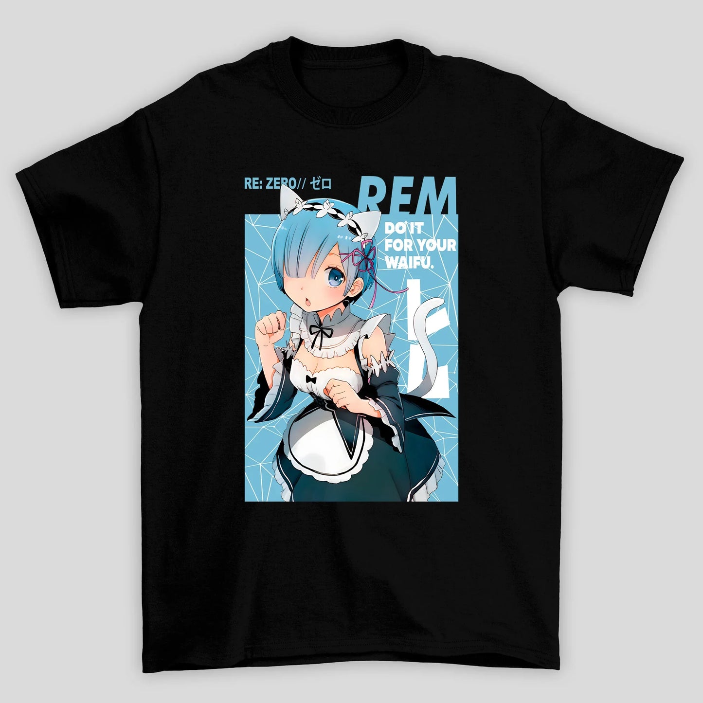 Camiseta Básica Unissex Rem Do It For Your Waifu Re Zero