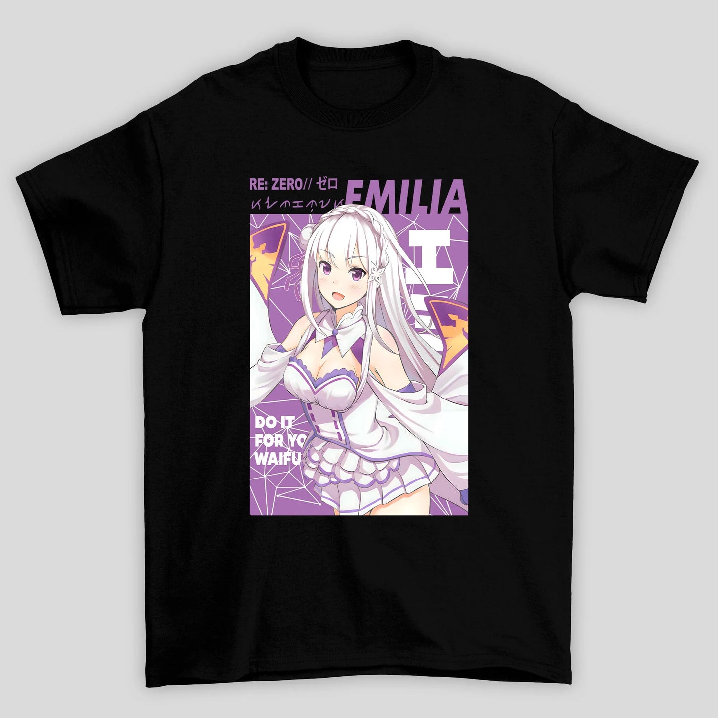 Camiseta Básica Unissex Emilia Do It For Your Waifu Re Zero
