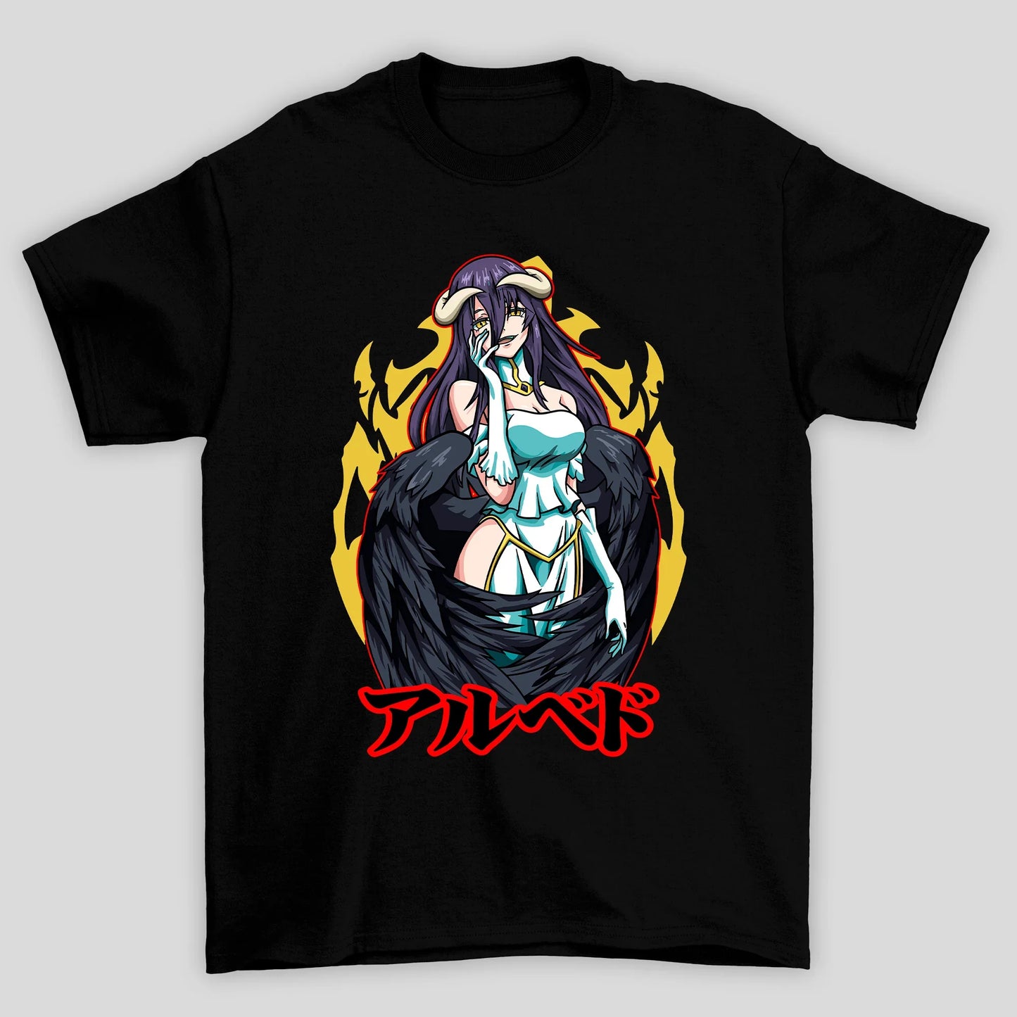 Camiseta Básica Unissex Overlord Albedo Kanji