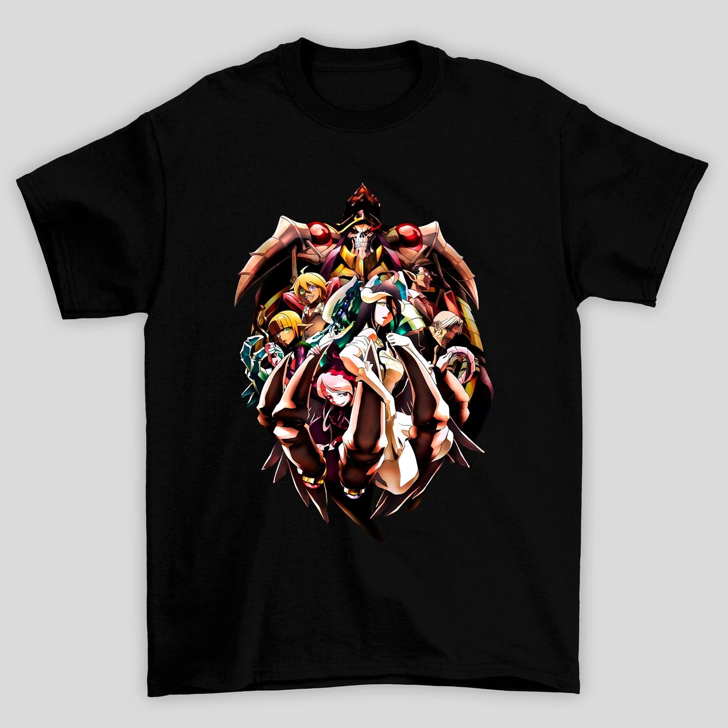 Camiseta Básica Unissex Overlord Poster Personagens