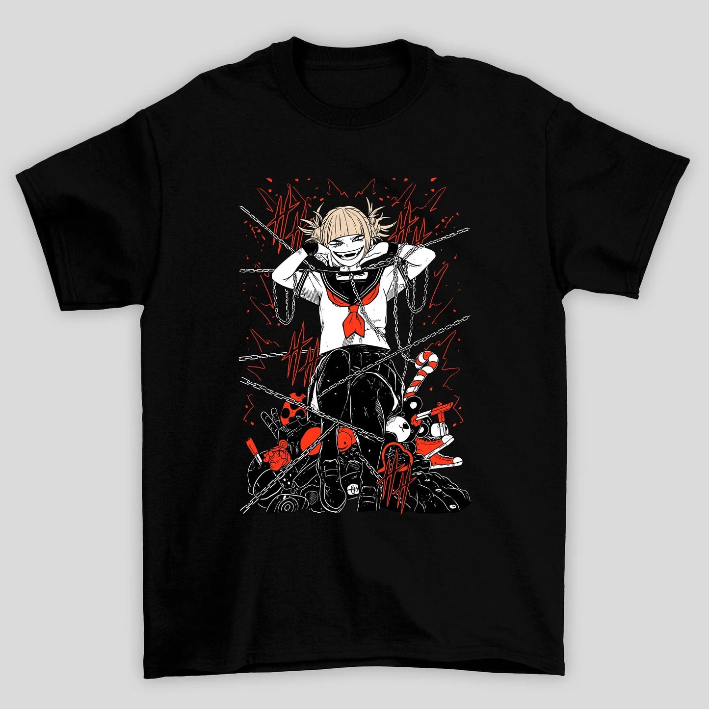 Camiseta Básica Unissex Himiko Toga Correntes Boku No Hero