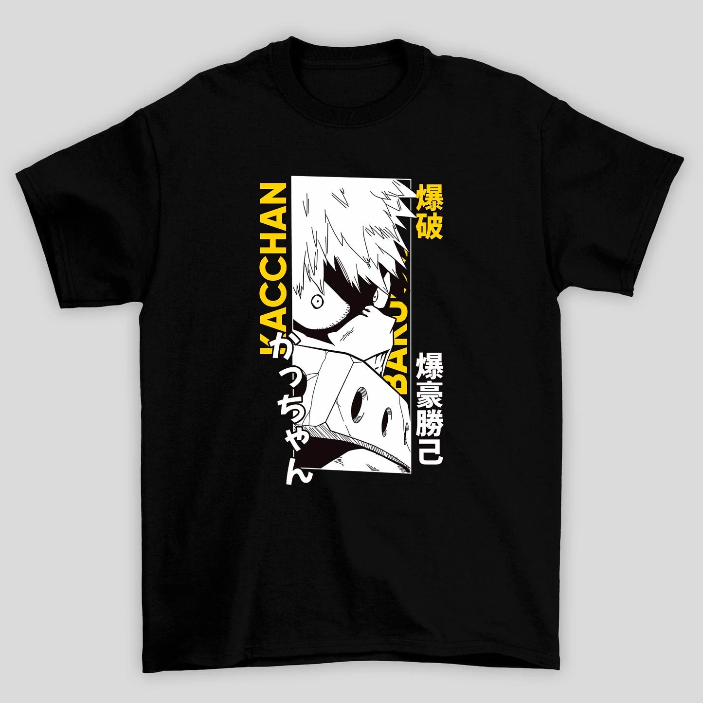 Camiseta Básica Unissex Bakugo Rosto Boku No Hero
