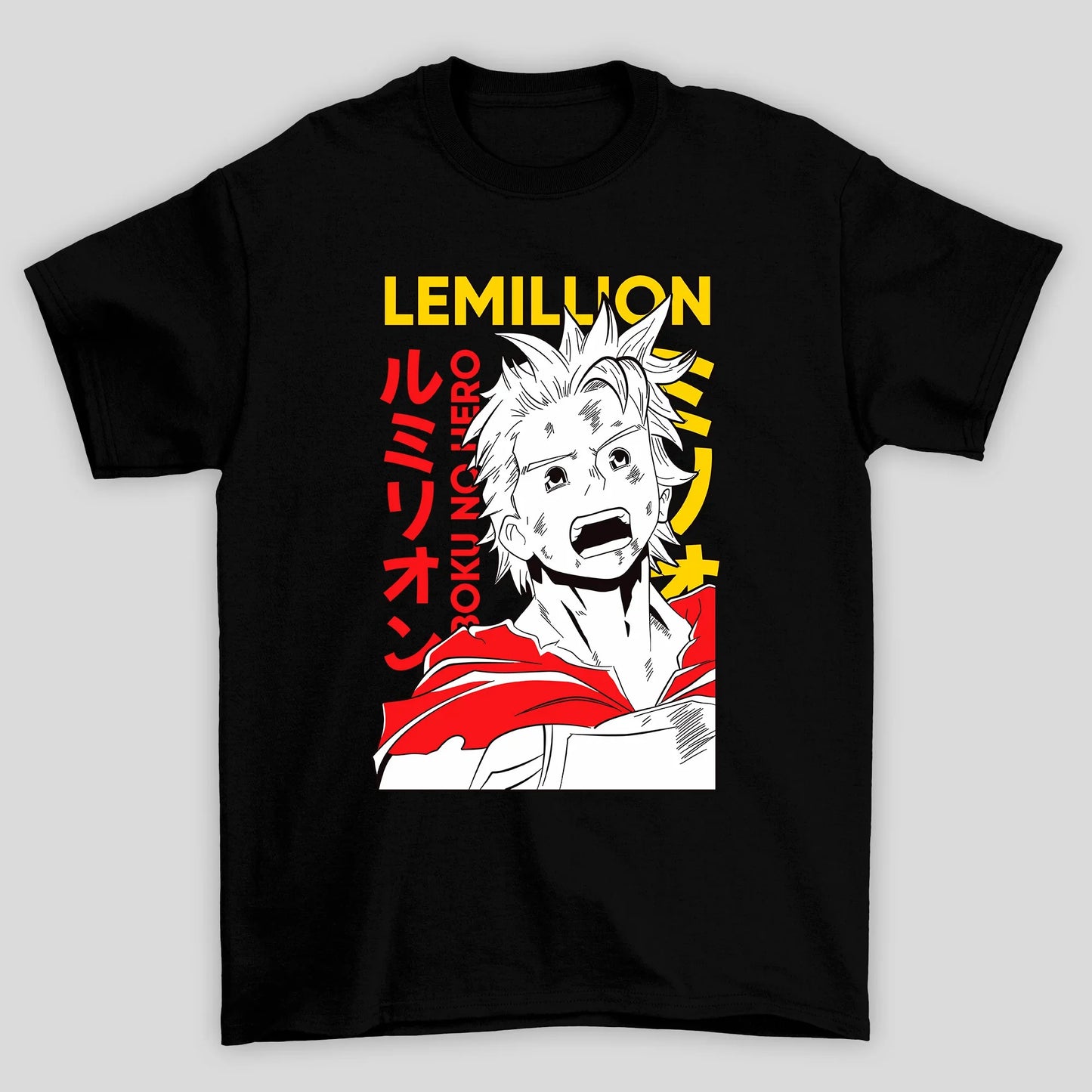 Camiseta Básica Unissex Lemillion Rosto Boku No Hero