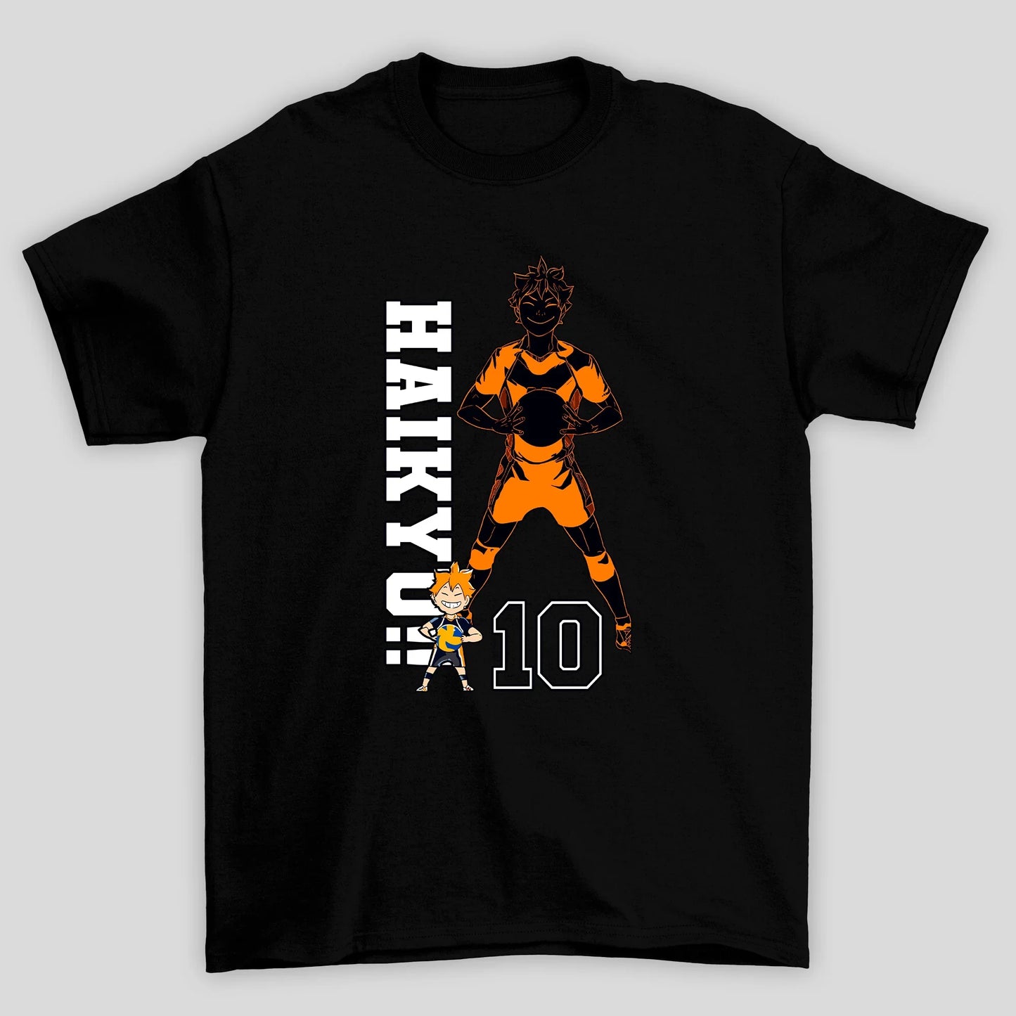 Camiseta Básica Unissex Hinata 10 Chibi Haikyuu